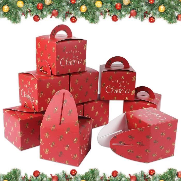 24 Pcs Boites Cadeau Noël, Boîte à Bonbon de Noël, Boîtes-cadeaux de papier  de Noël Boîte-cadeau d'élément de Noël pour Noël X[845] - Cdiscount  Beaux-Arts et Loisirs créatifs