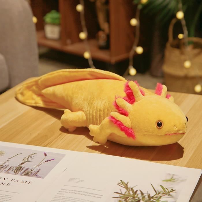 Jaune - 45 cm - Jouet en peluche Axolotl pour enfants, Simulation