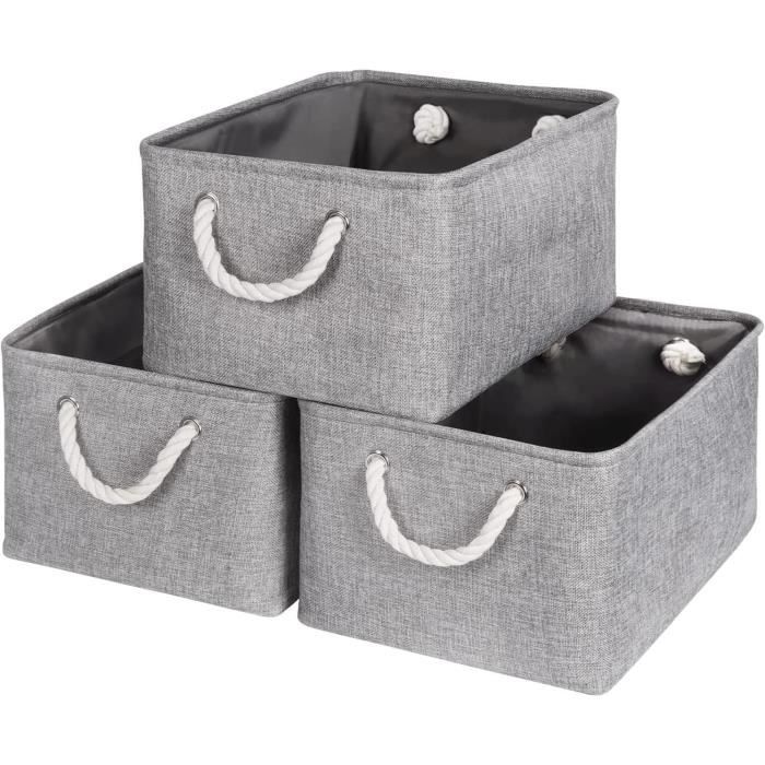 Lot De 3 Panier De Rangement, Boîtes De Rangement Pliables, Boite