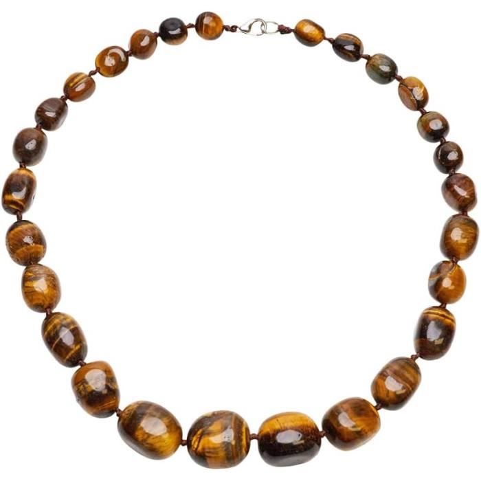 Collier Court Artisanal En Agate, Céramique Et Perles Africaines - Style Ethnique Unique