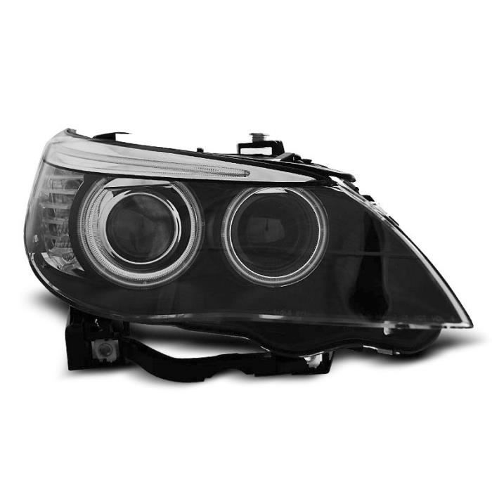 Shop Import Paire de Feux phares Serie 5 E60 03-07 Angel Eyes Noir LED M94