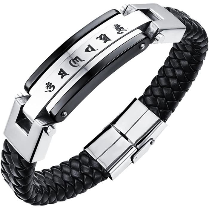 Bracelet Jonc Homme - Cur Tressé Nor Vell & Fermor Presson