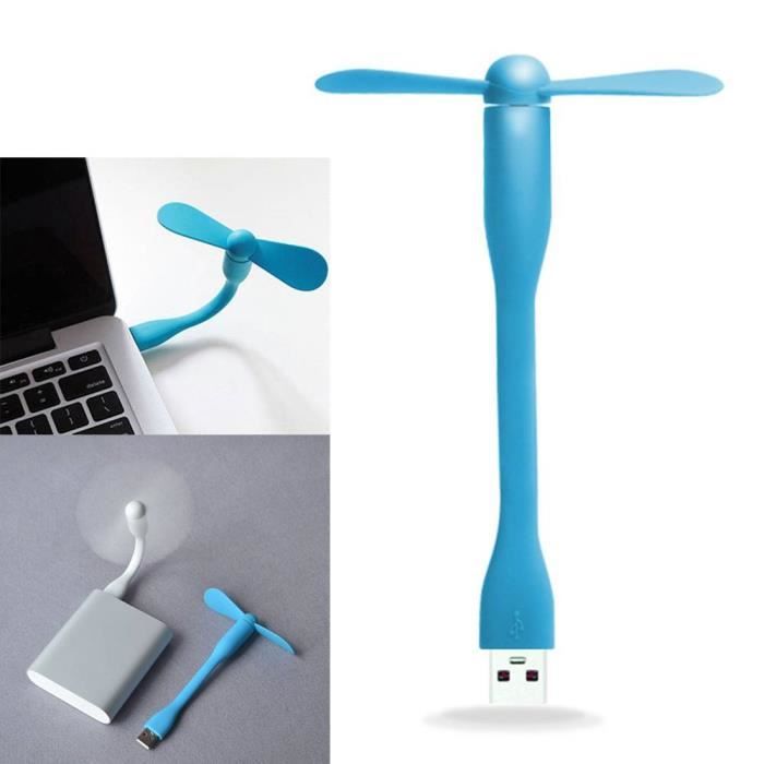 Ventilateur USB - Refroidissement Portable - Silencieux - 85 cm - 14 cm - Bleu - E F Connection
