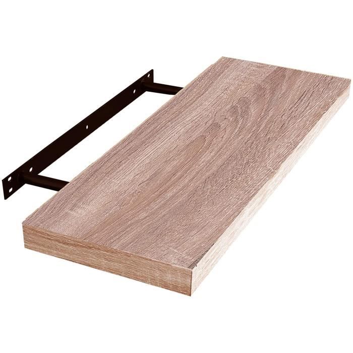 EUGAD Étagères Murale en MDF étagère de Rangement 120x22 9x3 8cm Chêne Jaune