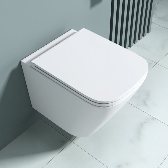 Sogood WC suspendu blanc cuvette céramique toilette abattant