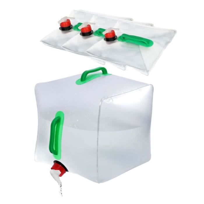 2 Pics De 5L : Sacs D'eau Pliables Uxcell - Vert - Rangement Eau Pour Camping