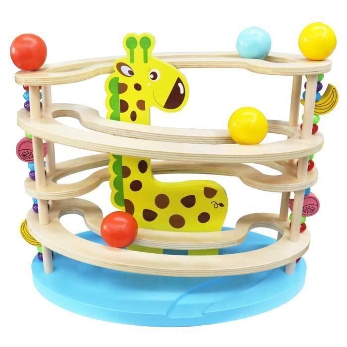 Jouets En Bois Bebe Fille Garcon 1 An 2 3 Ans Labyrinthe Billes Jouet Eveil Piste De Marbre Jeux Rampe Balle Educatif Cadeau Enfant Cdiscount Jeux Jouets