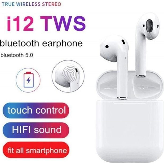 Oreillette Bluetooth Mono Sans Fil V5.2 - Micro Avec Réduction De Bruit - Son HD - Autonomie 20h - Confort Tour D'Oreille - Rouge - 12