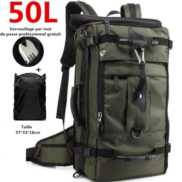 Sac à Dos Homme Grand 50L, Ordinateur Portable 17 Pouces Antivol  Imperméable PC Portable avec Chargement USB Voyage Affaires pour Loisir  Scolaire Collège - Noir : : Informatique