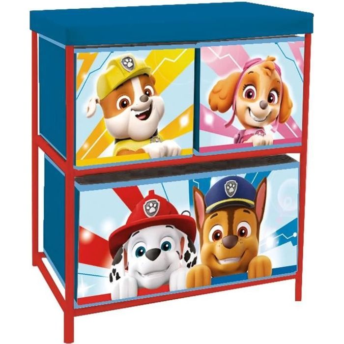 PatPatrouille - MEUBLE DE RANGEMENT 3 CORBEILLES