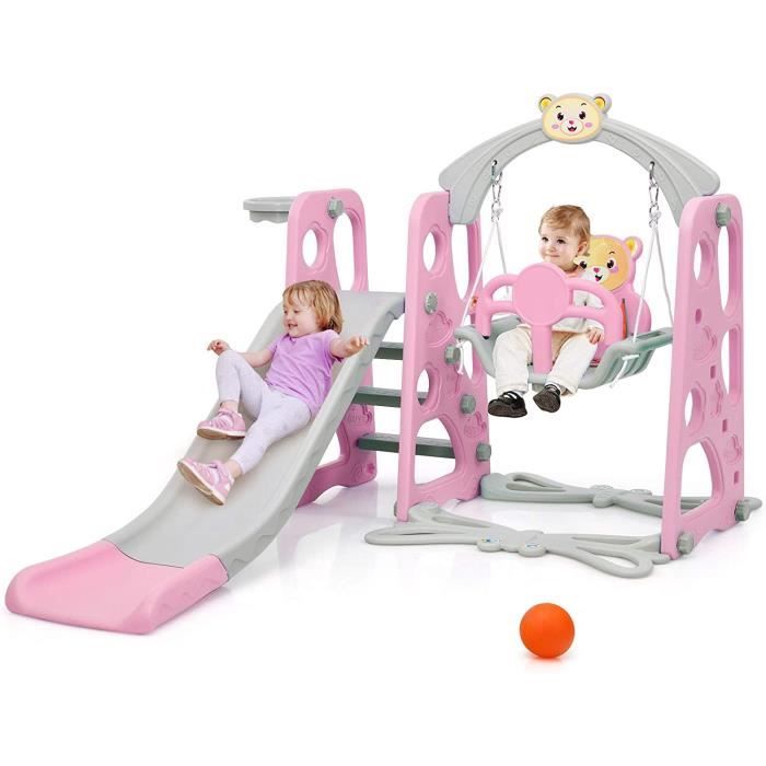 Toboggan exterieur enfant Costway Toboggan pour Enfants Grand Aire de