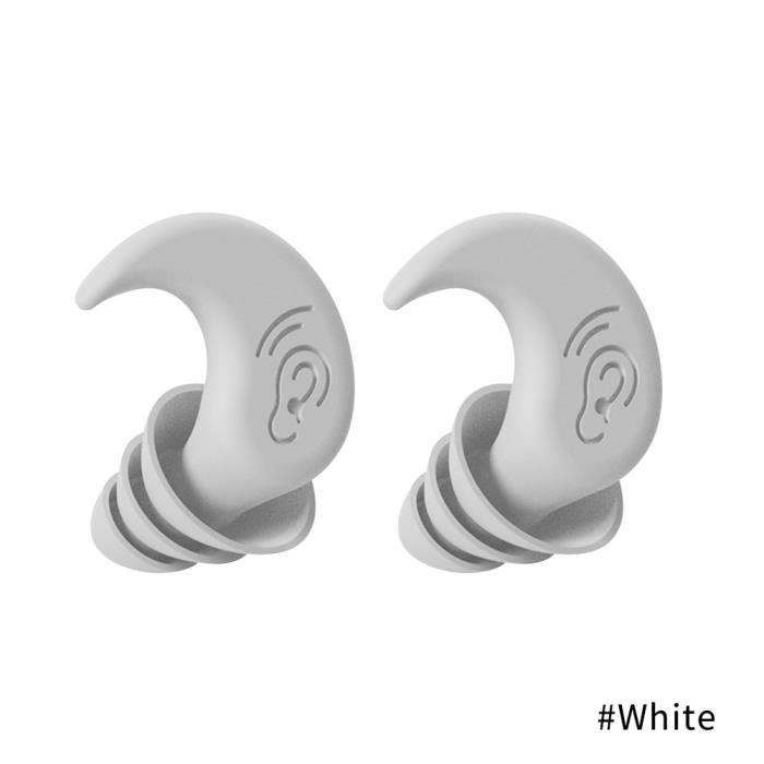 Bouchons D'Oreille Anti-Bruit 47dB SNR - Confort Pour Dormir Sur Le Côté, Contre Les Ronflements & Voyage - 4 Tailles (XS/S/M/L) + Étui - Réutilisables - 10