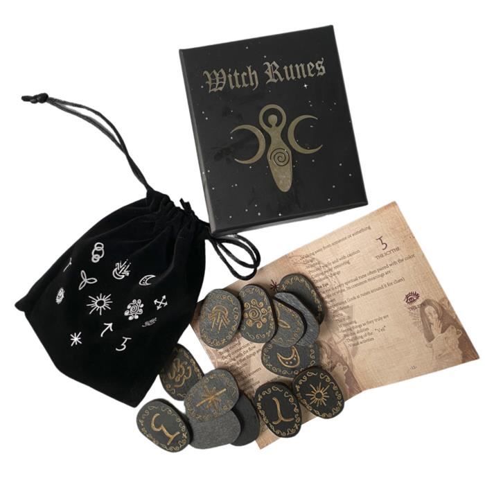 Set de Runes Gothiques de Sorcière Gravées