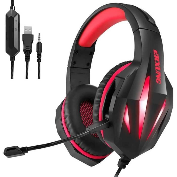 Casque Audio VulTech HS-03 Avec Micro Réglable Pour PC - Contrôle Volume Et Muet Pour Bureau Et Gaming