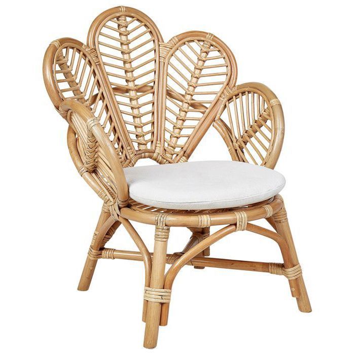 Chaise paon en rotin naturel pour enfants FLORENTINE II