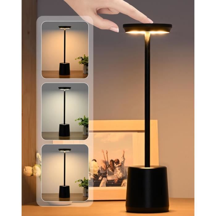 Lampe De Table Led Sans Fil Rechargeable, Lampe De Bureau Batterie Avec
