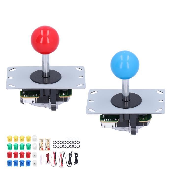 Kit de bricolage Arcade Jeu Contrôleur USB Joystick Bouton poussoir lumineux FR 