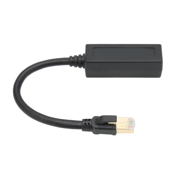 Dilwe Adaptateur répartiteur RJ45 Adaptateur de répartiteur RJ45 1 à 4 ports Transmission en