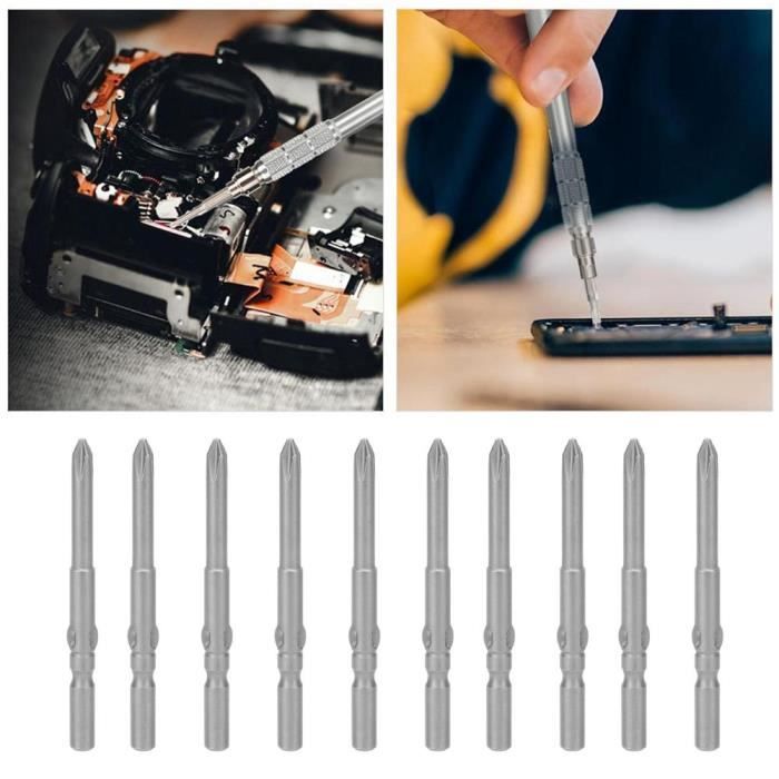 Lot De 5 Embouts De Tournevis Cruciformes Magnétiques PH2 à Tige