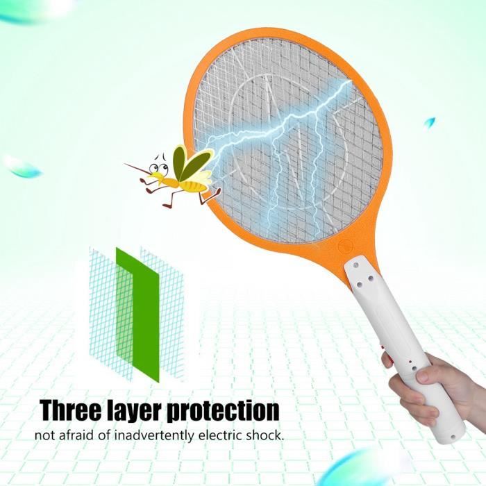 Fafeicy tapette à mouches électrique Tapette à moustiques électrique rechargeable fil Bug Racket Insects Killer piscine ustensiles