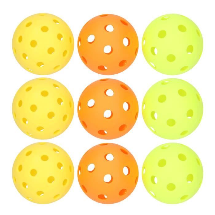 Rockible Pack De 6 Balles De Pickleball Taille Officielle 40 Trous - Idéal Extérieur Et Tournois