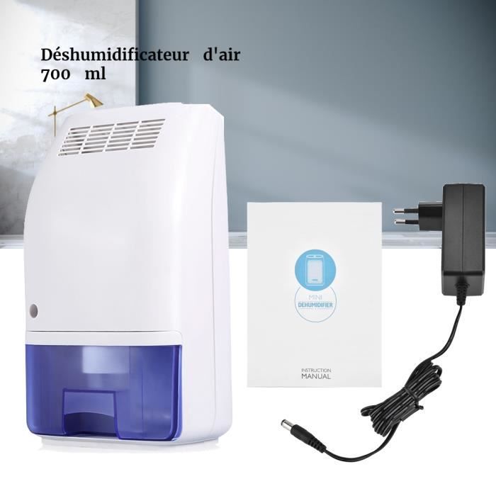 Déshumidificateur D'Air Portable 2200 Ml – Silencieux, Minuterie 2-12h, LED 7 Couleurs, Anti-Moisissure Idéal Chambre, Salle De Bain, Placard