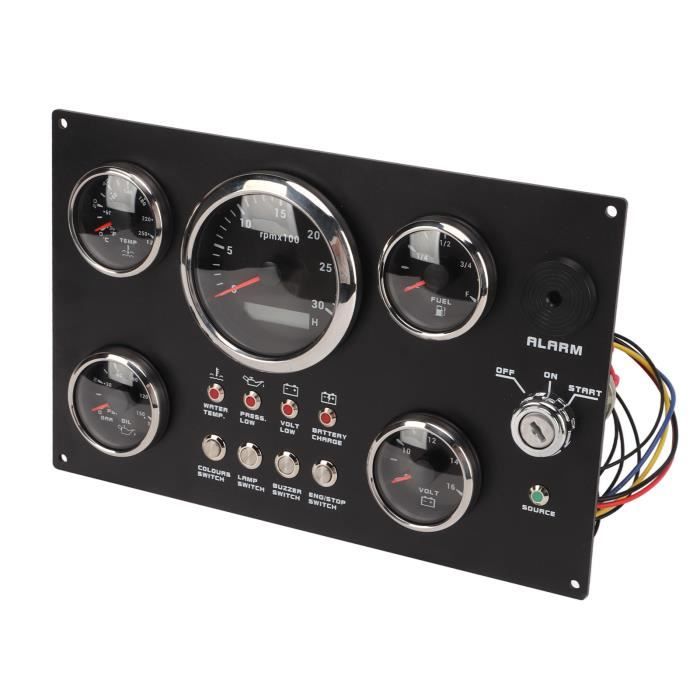 Tableau De Bord De Moteur Marin Compatible Avec Tous Les Tableaux De Bord Marins 12V 24V GPS Vitesse Température De L'eau Pression D'huile Capteur De Niveau De Carburant Personnalisé