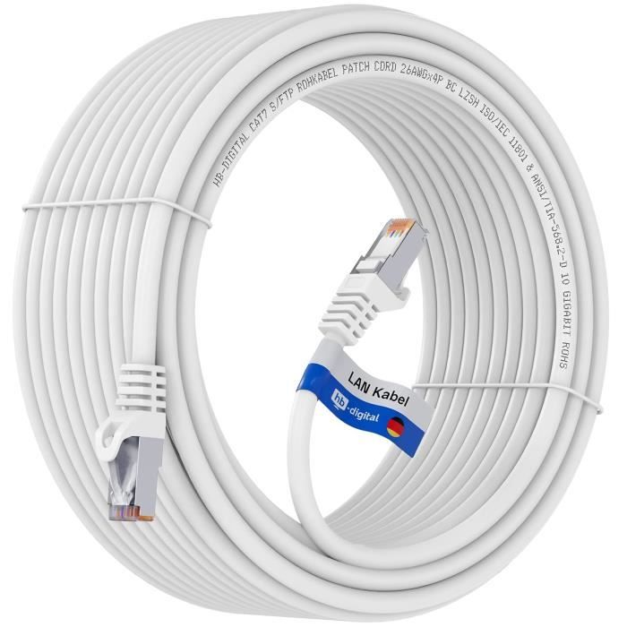 Câble Réseau Cat.7 50 M ARLI S/FTP PIMF 600 MHz LSZH, Sans Halogène, Neuf