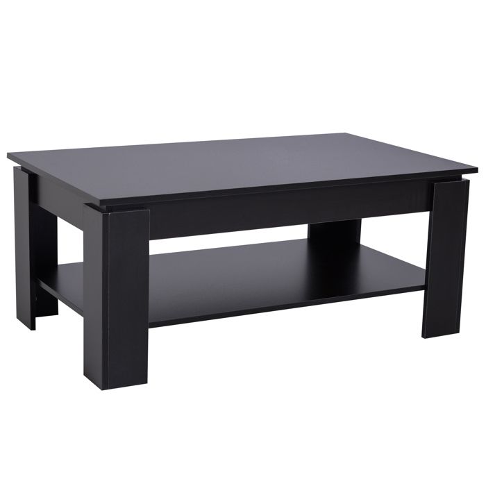Table Basse Rectangulaire Noire Achat Vente Pas Cher