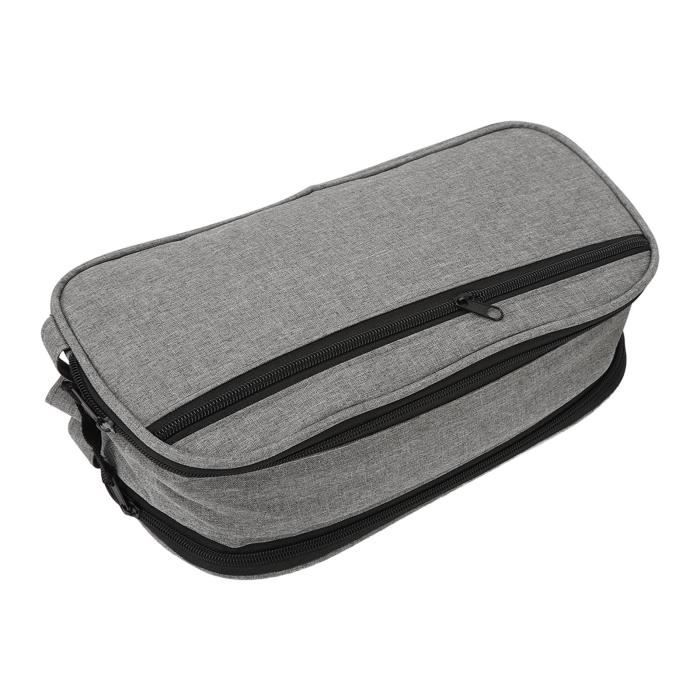 CPAP Sac de voyage, organiseur de rangement pour appareil respiratoire, compatible avec la machine ResMed AirMini et accessoires, sac de rangement pour la maison et les voyages, noir