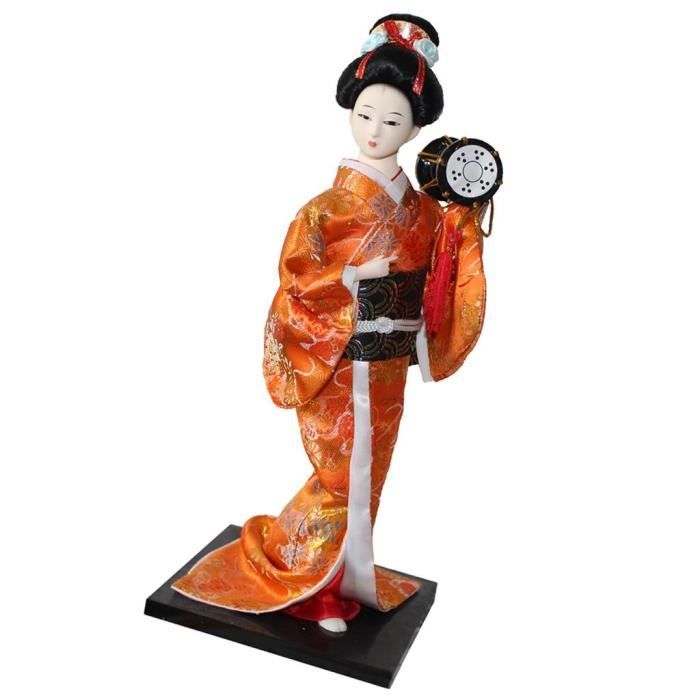 Figurine De Geisha Japonaise à énergie Solaire - Décoration Animée Pour Voiture, Bureau Ou Maison, 7,7x7,7x10 Cm
