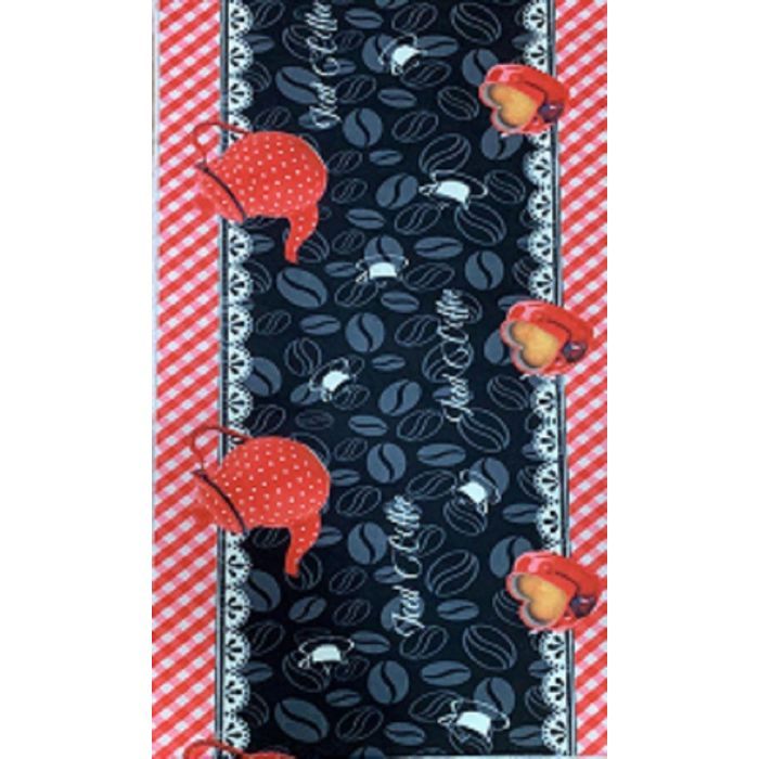 Tapis de cuisine, antidérapant et Lavable ene machine, COFFEE 50x180cm