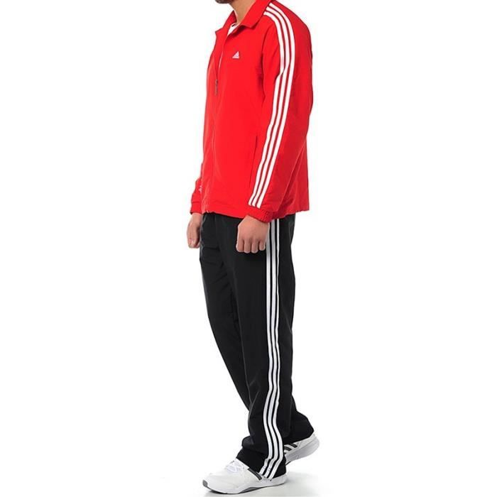 survetement adidas rouge et blanc homme