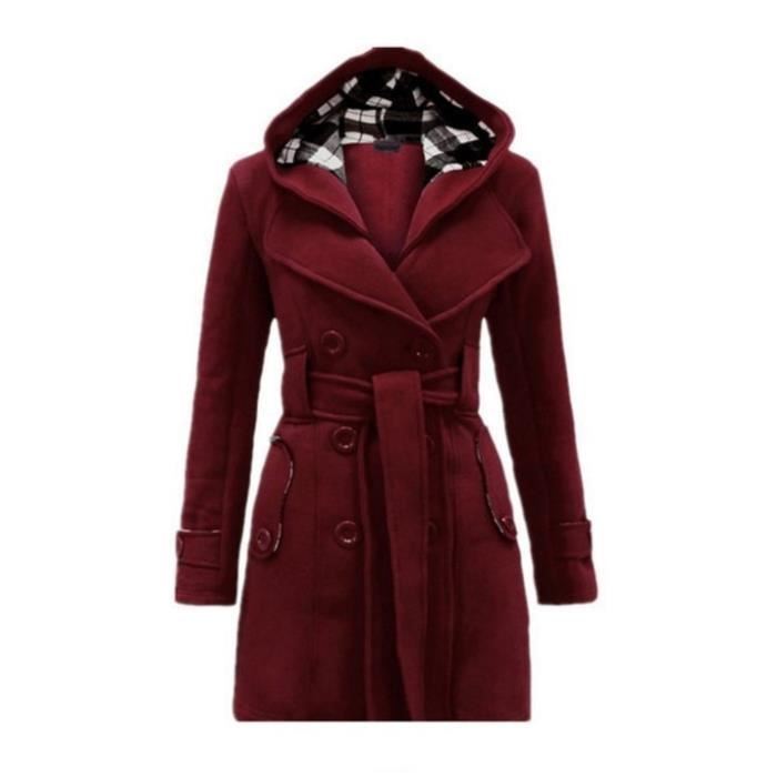 Manteau En Laine Paule Ka Rouge - Taille EU 36 - Coupe Cintrée X - Femme
