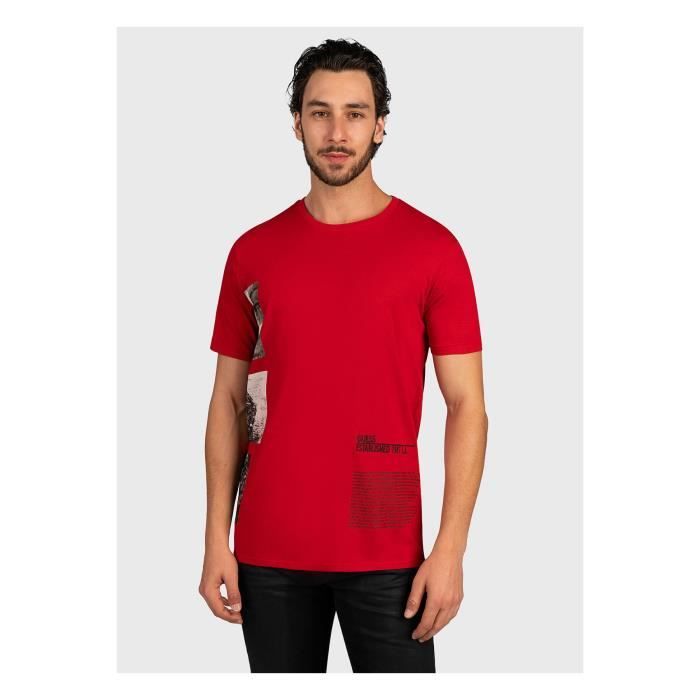 T shirt guess homme rouge online