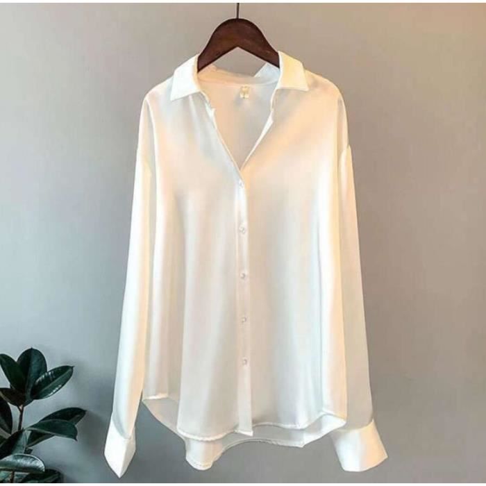 Chemise manches longues 100 % soie