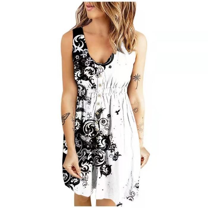 Robe imprimé en vrac blanc femme cargo Grande VêTements QW390 Blanc ...