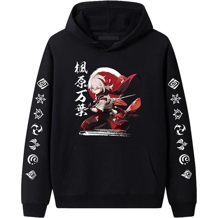 Sweat à Capuche Genshin Impact | Zip Harajuku Streetwear | Polycoton Graphique Anime