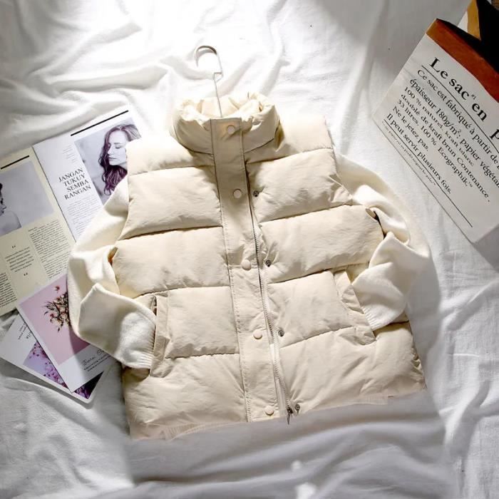 Gilet Sans Manches Matelassé Pour Femme - Mince Et Chaud - Pour L'hiver, Mi-long - Style Décontracté Ou Habillé - 7