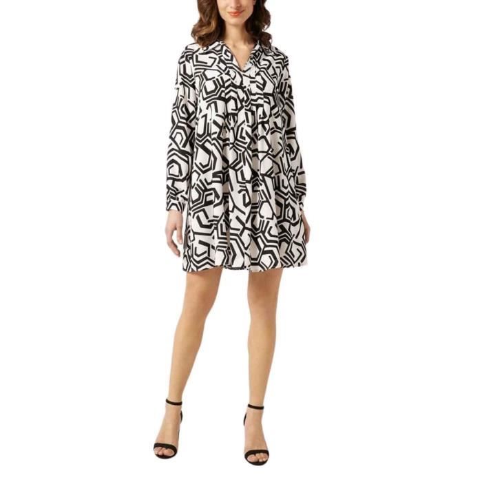 Robe Naf Naf Geo Noire pour Femme Noir Cdiscount Pret a Porter