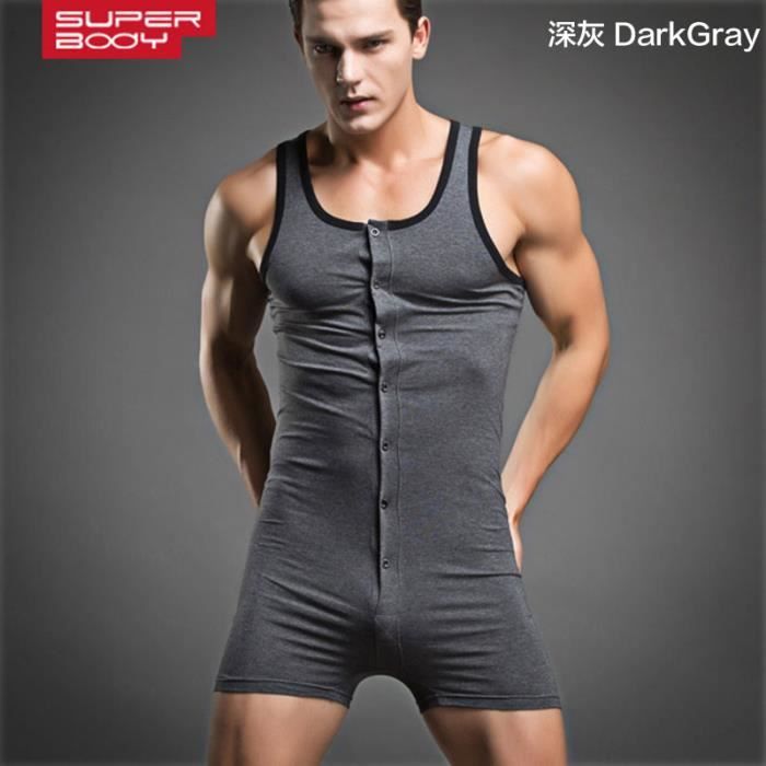 Maillot de corps en coton lycar pour homme combinaison de lutte