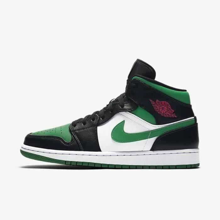 Jordan 1 mid vert noir deals