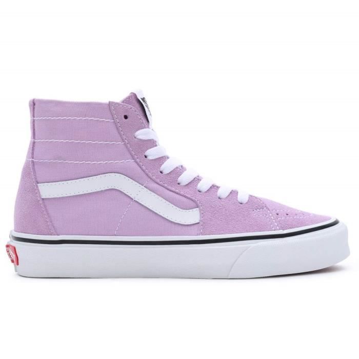 Chaussures Vans Sk8-Hi Tapered pour Femme - Violet - Lacets - Textile - Plat