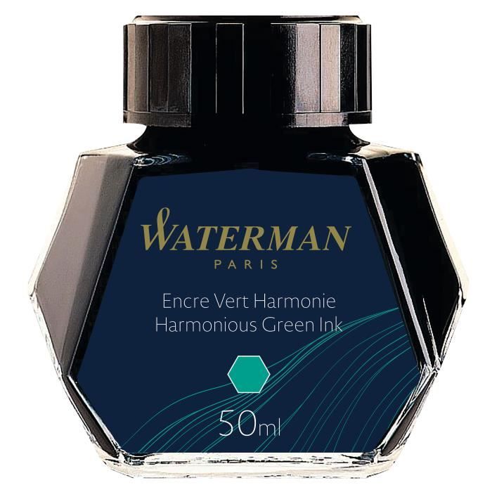 WATERMAN encre pour stylo plume, couleur Vert Harmonie, flacon 50 ml