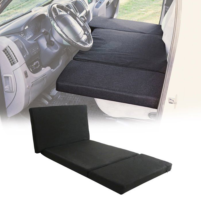 Matelas Non Gonflable Pour Siège Arrière – Pliable, Double Face PU/Oxford, 128x80 Cm, Avec Sac