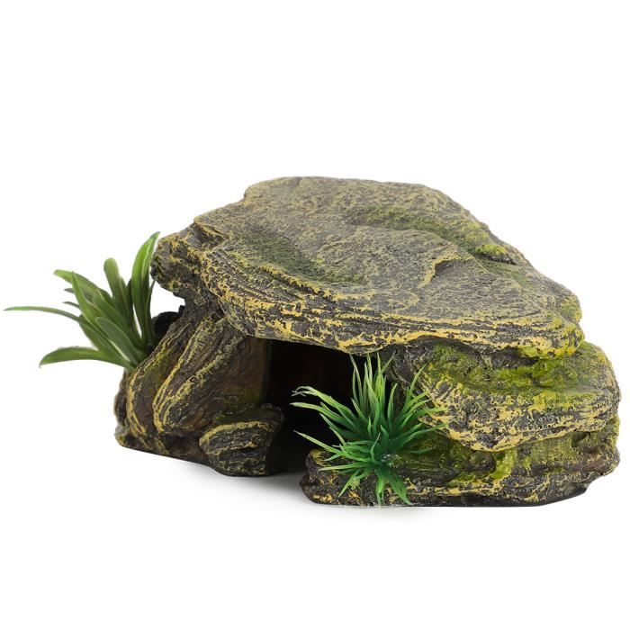 Comparer les prix de Omabeta Habitat des reptiles de tortues Cachettes Amphibies, Cachettes Durables et Pratiques pour Tortues animalerie aquarium