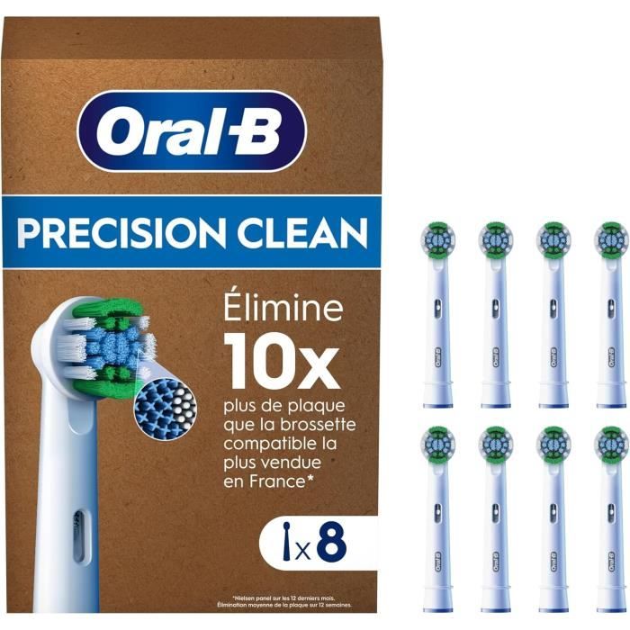 Brossettes ORAL B Pro Precision Clean Pack de 10 Filaments en forme de X Élimine 100% de plaque - vue 2