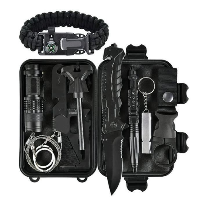 Sac de survie d'extérieur, équipement de survie pour 72 heures, sac à dos de camping, kit de survie tactique d'urgence pour les catastrophes, les tremblements de terre, les tsunamis