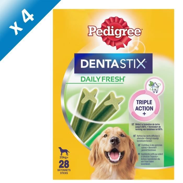 PEDIGREE Dentastix Fresh - Bâtonnets à mâcher - Pour grand chien - x28 (x4)