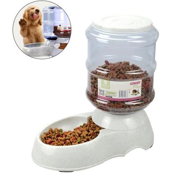 Comparer les prix de 1pc distributeur de nourriture 3.5L automatique de pour animaux de compagnie pour chien chiot lapin   DISTRIBUTEUR D'ALIMENT